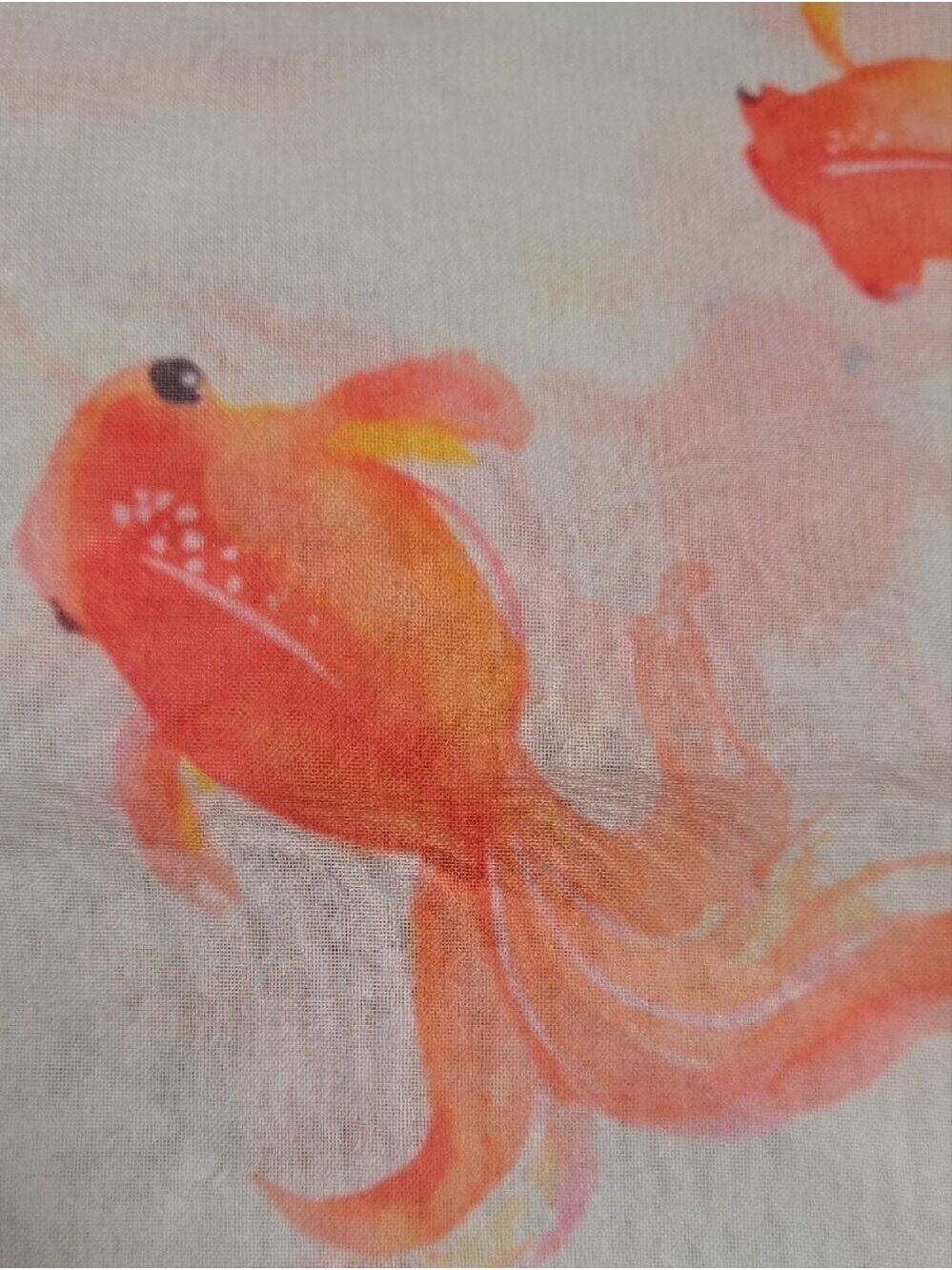 White Infinity Scarf Fish Print - Picture 5 of 5